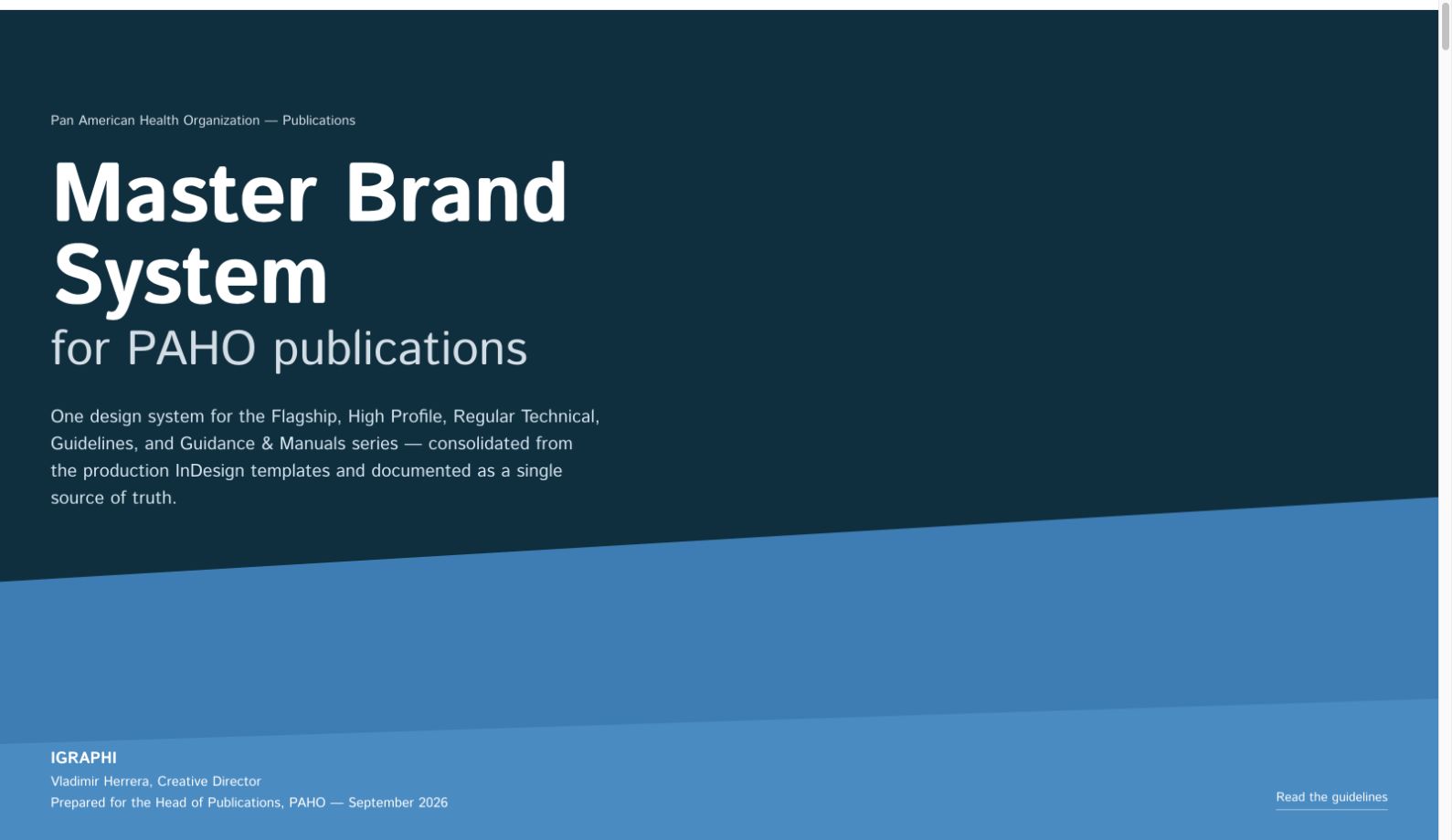 PAHO Publications visual guide cover