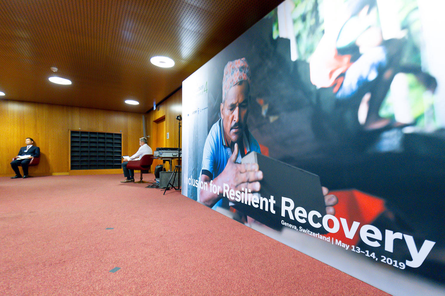 WRC conference visual identity — post-disaster reconstruction communication design